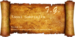 Tassi Gabriella névjegykártya